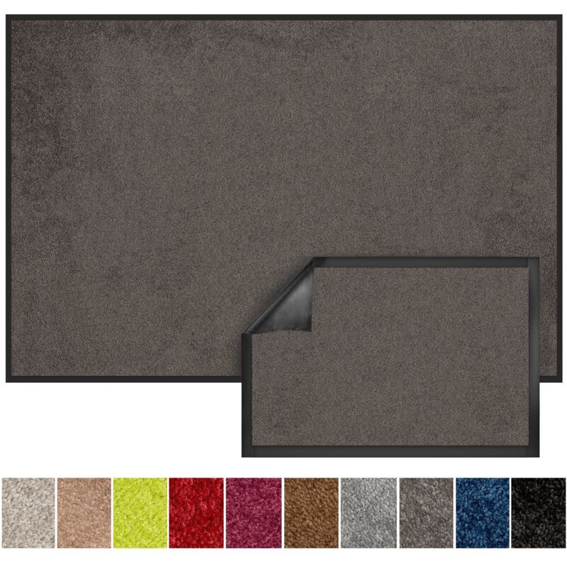 Tapis de Porte Paillasson d'entrée Performa, Gris anthracite, 200 x 200 cm