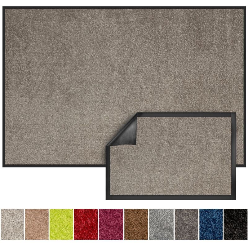 Karat - Tapis de Porte Paillasson d'entrée Performa, Gris moineau, 135 x 200 cm