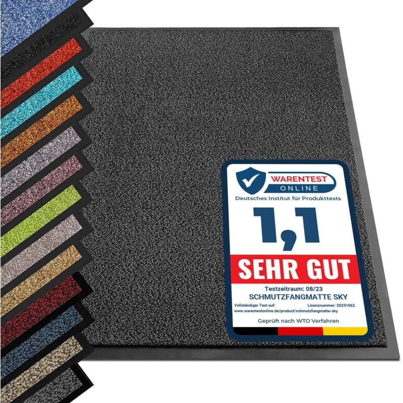 Floordirekt - Paillasson d'entrée sky Anthracite 200 x 200 cm