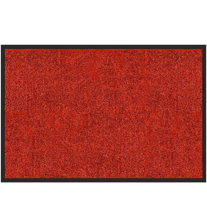 Karat - Tapis de Porte Paillasson d'entrée Rhine Rouge 135 x 200 cm