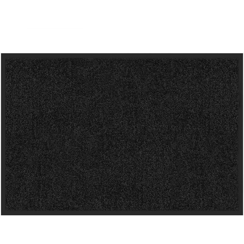 Karat - Tapis de Porte Paillasson d'entrée Rhine Noir 120 x 300 cm