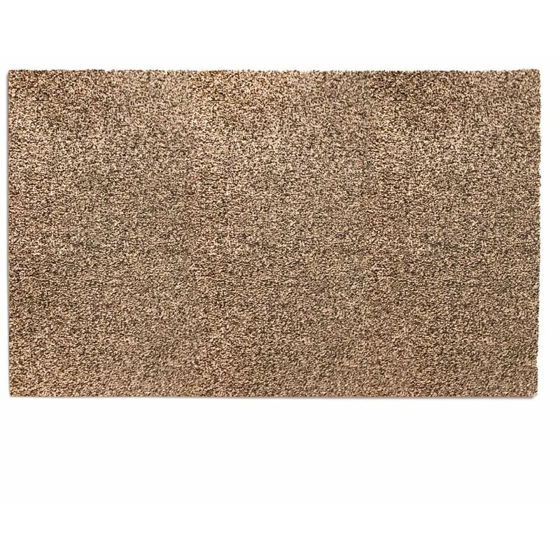 Karat - Tapis de Porte Paillasson d'entrée Coton Beige 100 x 150 cm