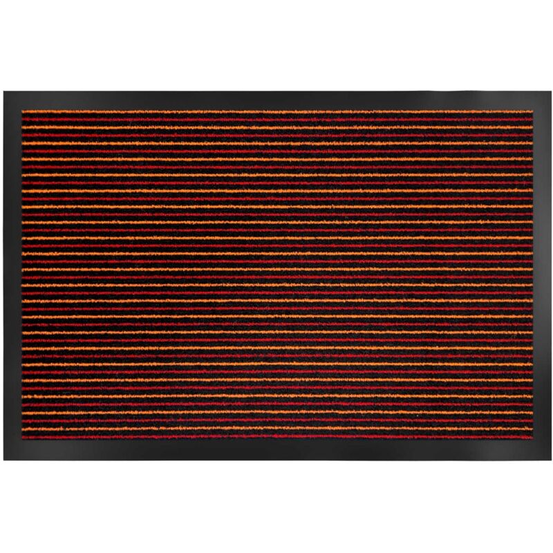 Karat - Tapis de Porte Paillasson d'entrée Tango Rouge 90 x 120 cm