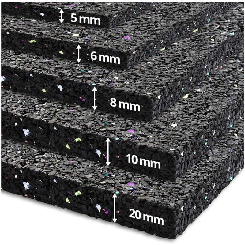 Tapis Anti-Vibrations Qui absorbe Les Vibrations et Le Bruit, découpable, ep = 5 mm, 125 x 300 cm