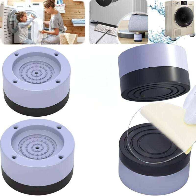 Tapis Anti Vibration Machine A Laver,Pied Machine A Laver,Pour Caoutchouc AntidéRapant Coussinets De Pieds Anti-Marche(4pcs)