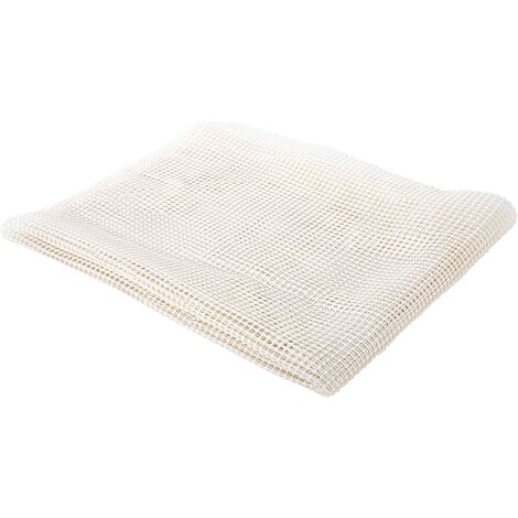 Tapis Antidérapant Blanc en PVC Anti Glissement pour Toutes les Surfaces BALAD, 110x140 cm Beliani