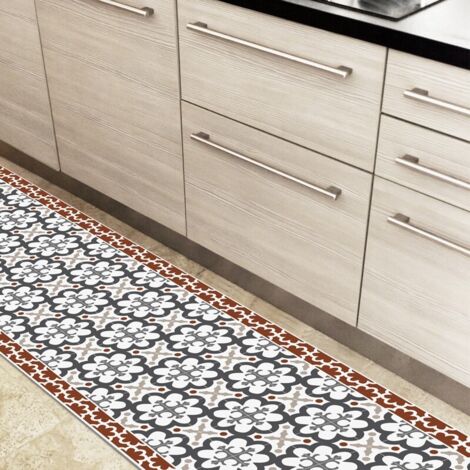 Tapis antidérapant - Cassandre - vinyle - int./ext. - Multicolore - 120x200cm