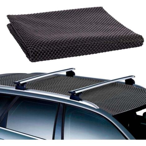 Tapis Antiderapant Coffre Toit De Voiture Motif De Grille en PVC Étanche Polyvalent Coupé À La Taille pour Le Sac De Toit De Voiture De Camion De Van 90 x 100cm