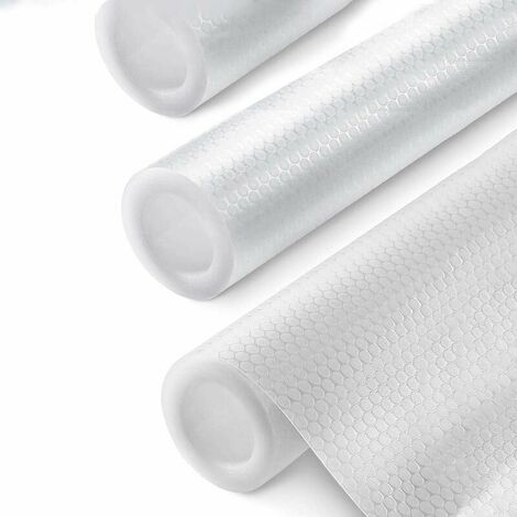 Tapis Antidérapant de Tiroir Transparent EVA Imperméable Lavable Tapis de Placard Tapis de Table pour Maison et Cuisine Tapis de réfrigérateur Antibactérien (45 x 150 cm)