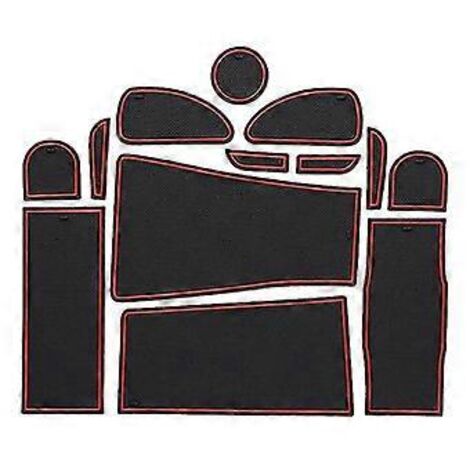 Tapis antidérapant en caoutchouc pour porte de portière Prius 30 XW30 ZVW30 2010-2015 - Accessoires et autocollants rouges