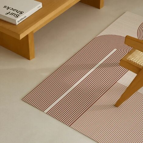 Tapis antidérapant - Géométrique - vinyle - int./ext. - Rouge - 50x200cm