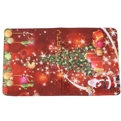 Tapis antidérapant motif Noël pour salle de bain, cuisine, salon ou bureau