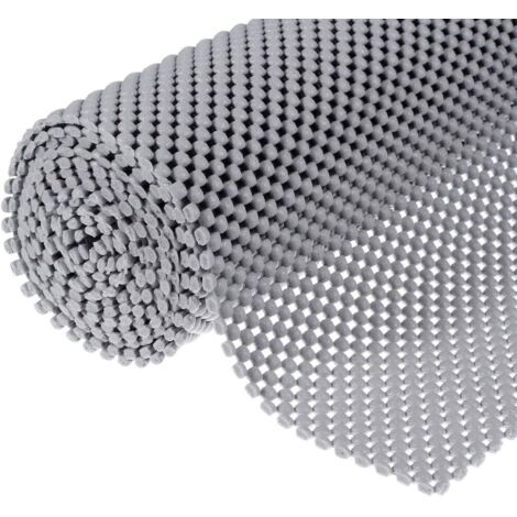 Tapis antidérapant multi-usages - Tapis antidérapant en PVC - Sous-couche antidérapante pour moquette - Gris - 30 x 150 cm