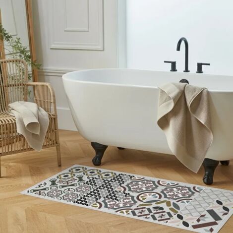 Tapis antidérapant - Naples - vinyle - int./ext. - Multicolore - 50x120cm