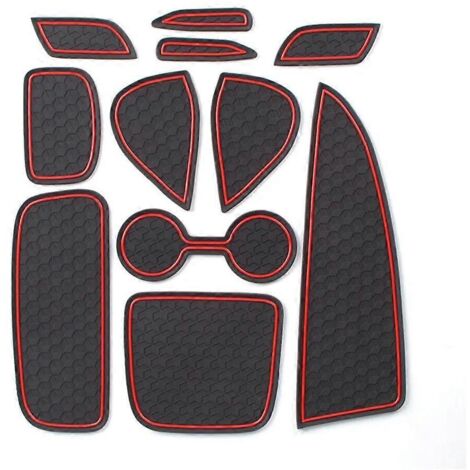Tapis antidérapant pour porte de voiture Toyota Yaris XP210 2020-2021 (modèle japonais) - Rouge