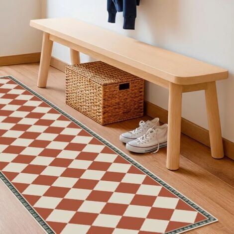Tapis antidérapant - Rétro - vinyle - int./ext. - Rouge - 120x200cm