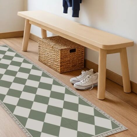 Tapis antidérapant - Rétro - vinyle - int./ext. - Vert - 50x120cm