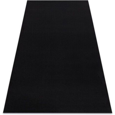 RUGSX Tapis ANTIDÉRAPANT RUMBA couleur unique noir black 150x200 cm