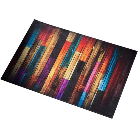 Tapis antidérapant tapis de sol, garniture de paillasson, tapis de cuisine 40 X 60 cm (bois coloré)