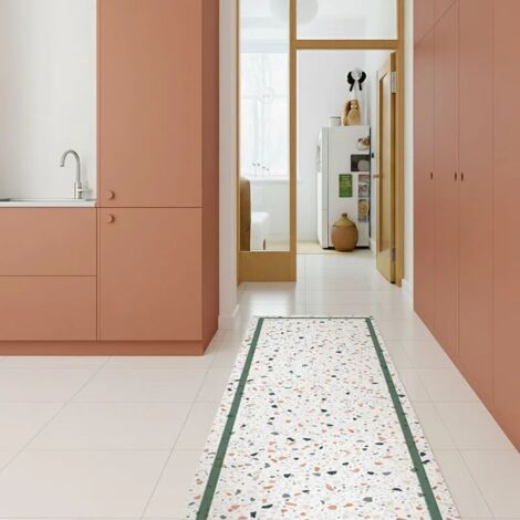 Tapis antidérapant - Terrazzo - vinyle - int./ext. - Multicolore - 50x120cm