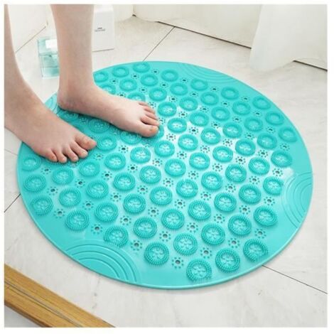 Tapis antidérapants ronds de salle de bain salle de douche domestique tapis de sol à ventouse hydrophobe salle de bain massage