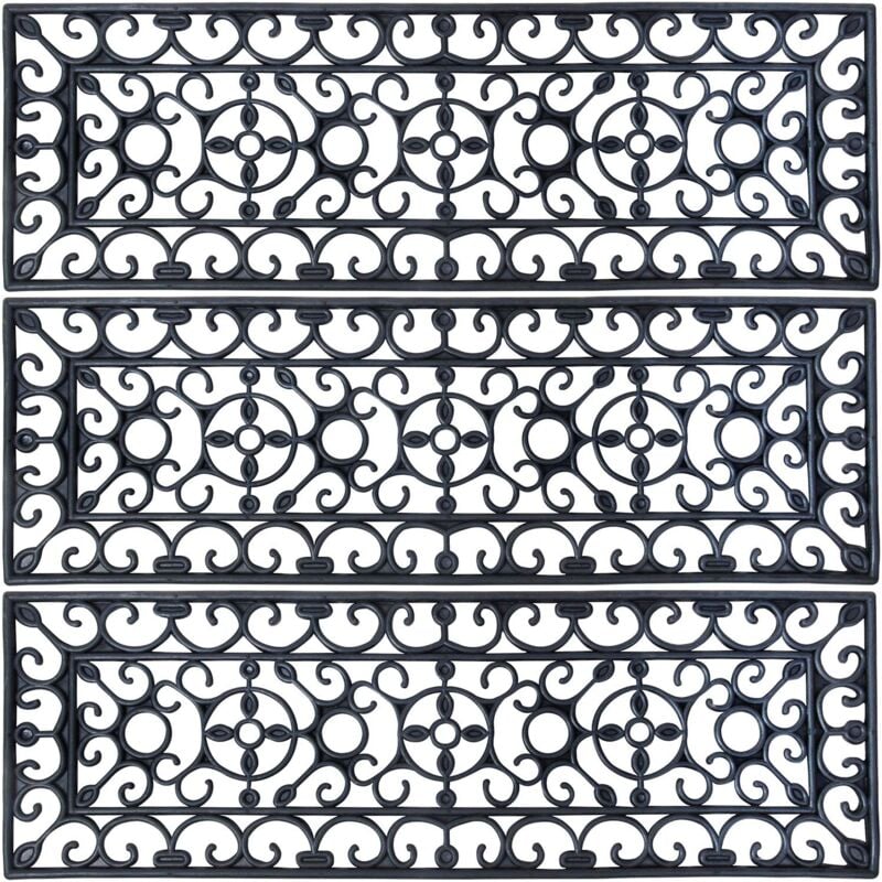 Best For Boots - Tapis d'escalier antiglisse en caoutchouc (Lot de 3)