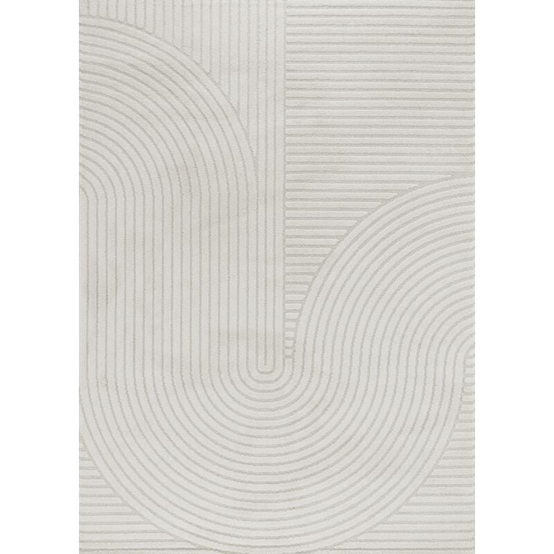 Toutapis - Tapis chambre salon arc crème monaco 51 doux et moelleux 120x170