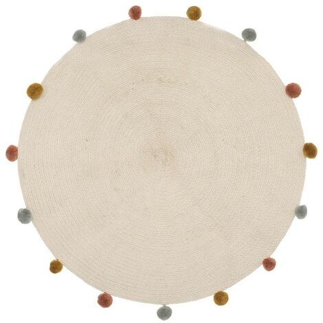 Tapis Arlequin pompons D90