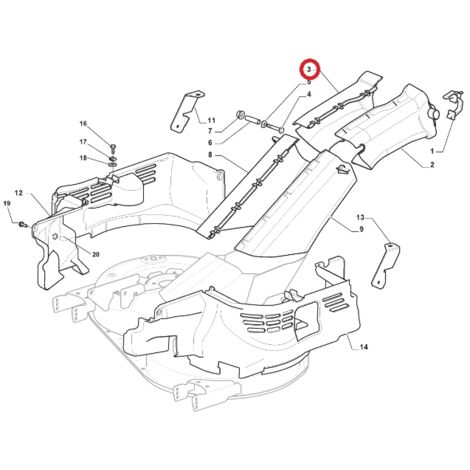 Tapis arrière droit ORIGINAL STIGA tracteur de pelouse 325108056/0