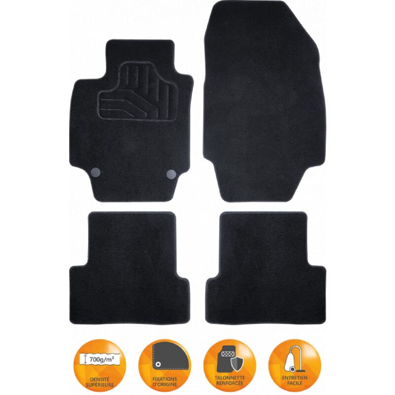 Tapis auto compatible avec Kia Sportage ap09 - Noir