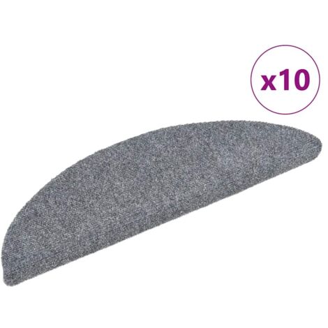 Tapis autoadhésifs de marches 10 pcs,Marches d'escalier Gris clair 56x17x3 cm CFW629181