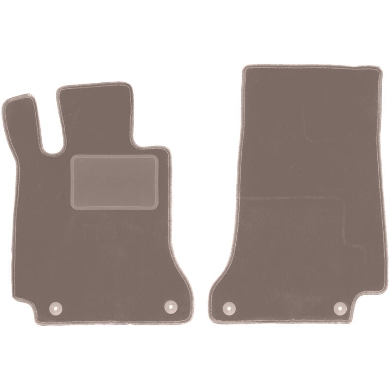 Tapis avant beiges pour : Mercedes C W205 avec repose-pieds break, berline (2015-)