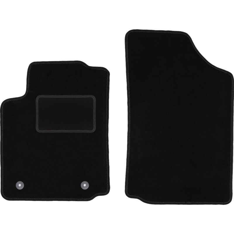 Tapis avant noirs pour Citroën C2 à hayon (2003-2009)