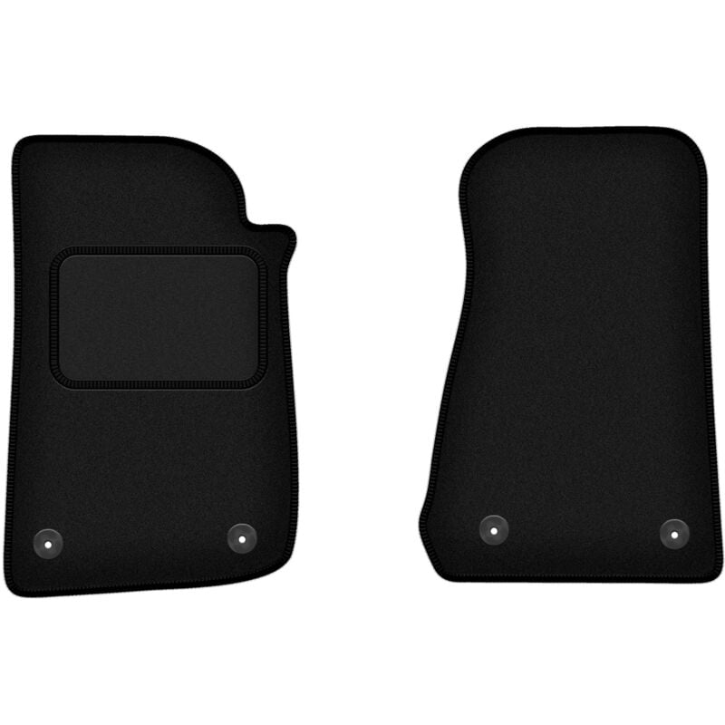 Tapis avant noirs pour Jeep Wrangler IV Rubicon tout-terrain (2017-)