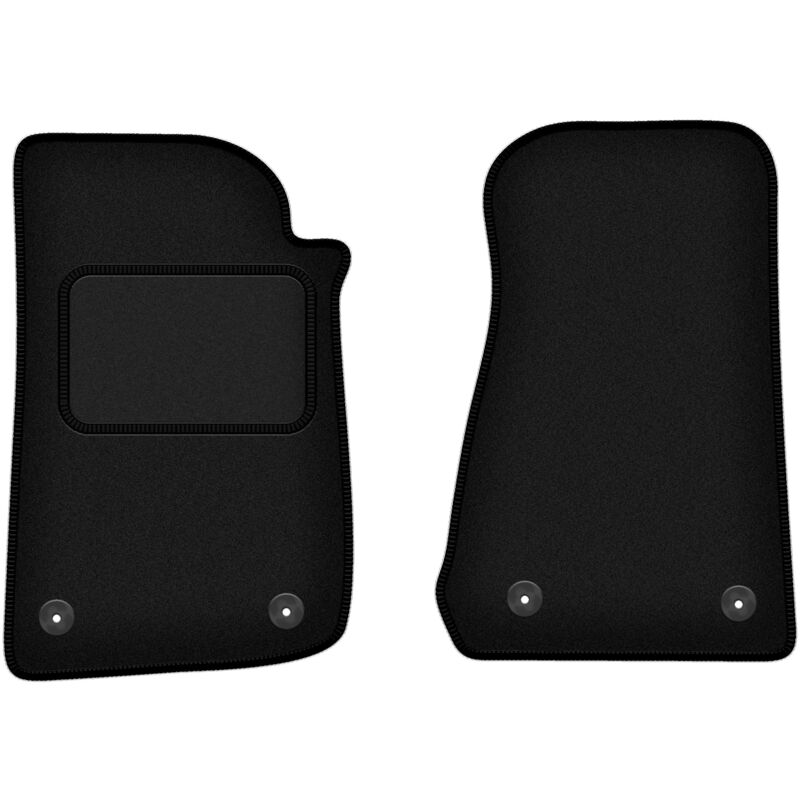 Tapis avant noirs pour Jeep Wrangler IV tout-terrain (2017-)