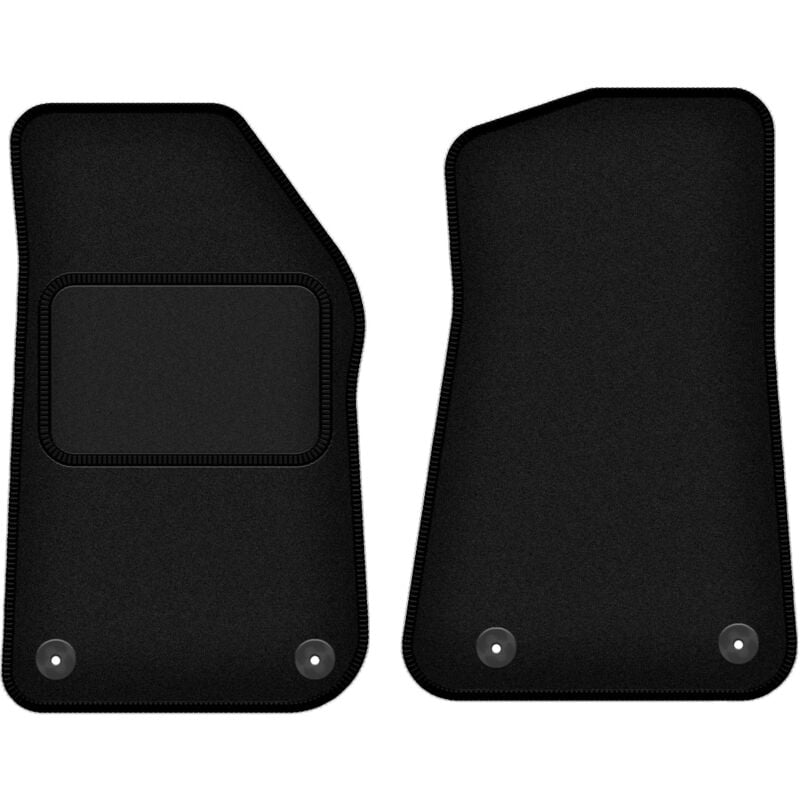 Tapis avant noirs pour Jeep Wrangler JL 5 portes (2018-2023)