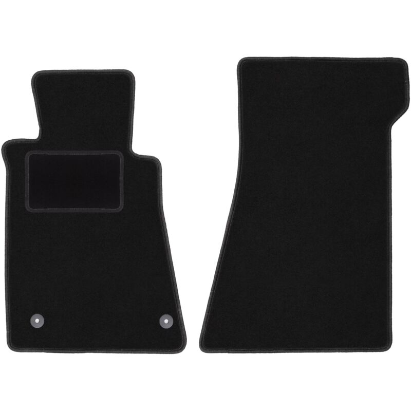 Tapis avant noirs pour : Mercedes SL R107 avec catalyseur coupé, cabriolet (1985-1989)