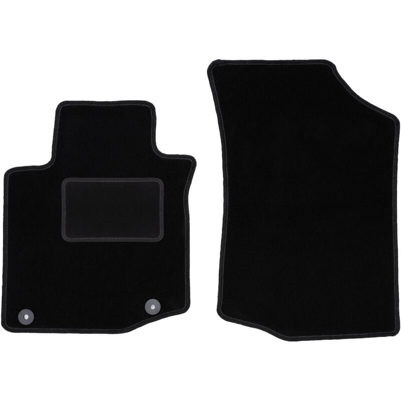 Tapis avant noirs pour Peugeot 107 berline (2005-2014)
