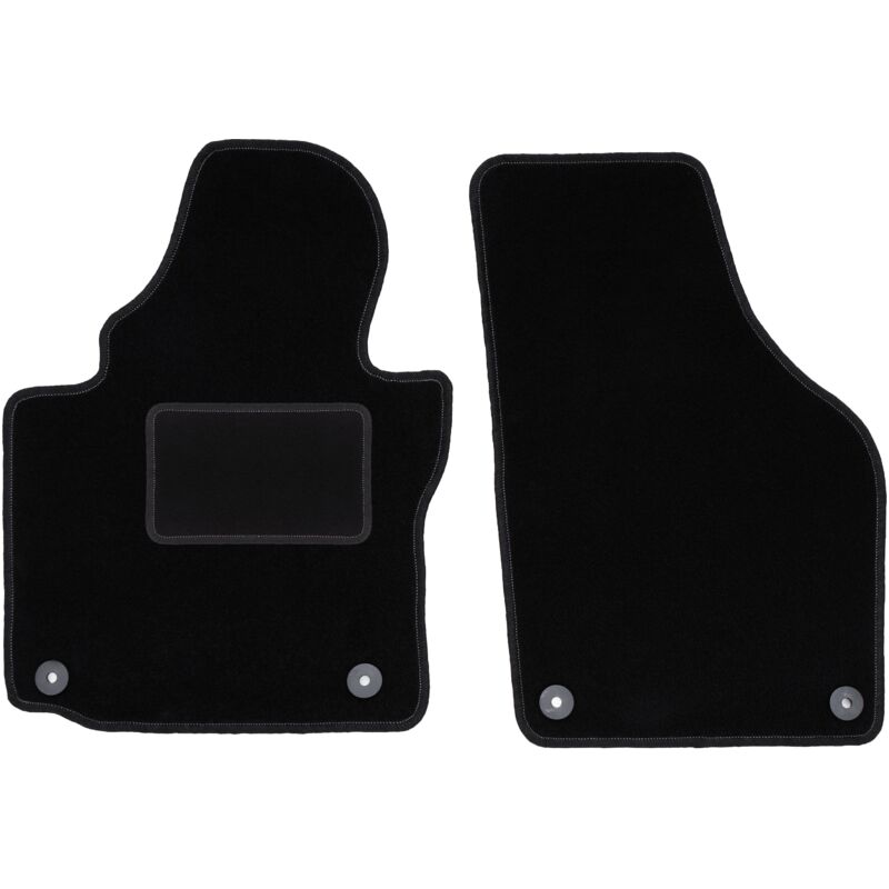 Tapis avant noirs pour Volkswagen Caddy 2K 2FL monospace (2013-)