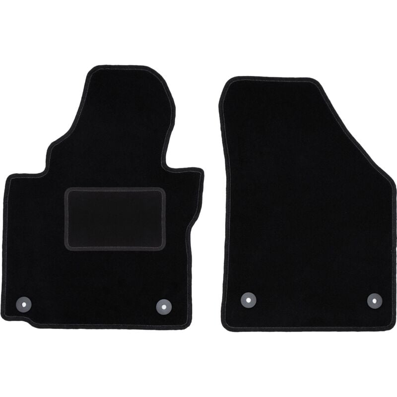 Tapis avant noirs pour Volkswagen Touran I FL monospace (2010-2015)