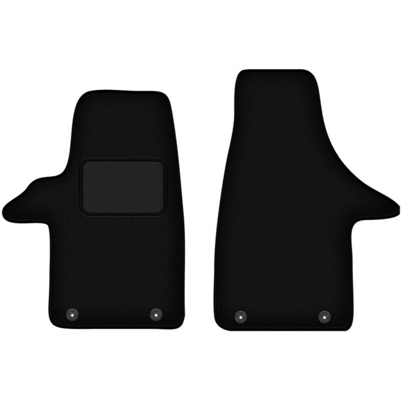 Tapis avant noirs pour : Volkswagen Transporter T5 Multivan van (2005-2015)
