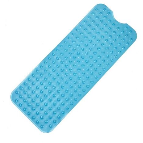 Tapis baignoire antidérapant - Idéal pour bebe - Tapis de bain Grande taille 100x41cm - PVC - 200 ventouses - Bleu