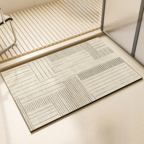 Tapis bain 40x60cm antidérapant épais absorbant séchage rapide doux, style 2