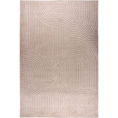 Tapis beige à motifs relief antidérapant durable - 150 x 80 cm