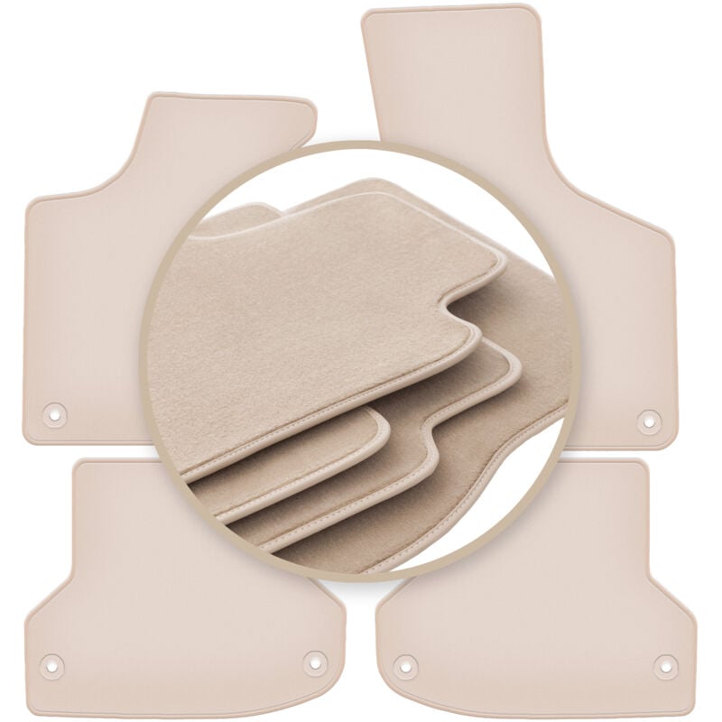 Tapis beiges PREMIUM pour : Audi A3 8P berline, sportback, cabriolet 2003-2011
