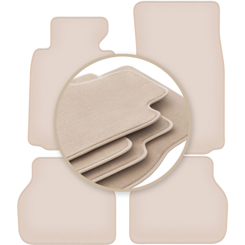 Tapis beiges PREMIUM pour : BMW 5 E39 berline, break, touring 1996-2004