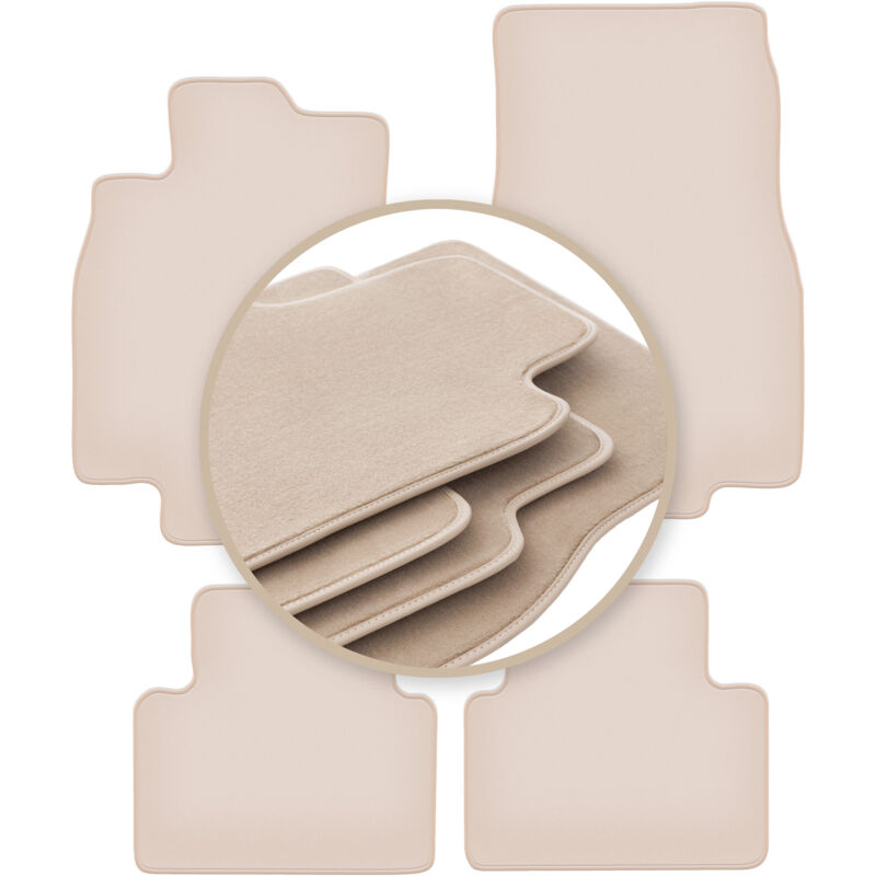 Tapis beiges PREMIUM pour : Mercedes Classe A W169 à hayon 2004-2012