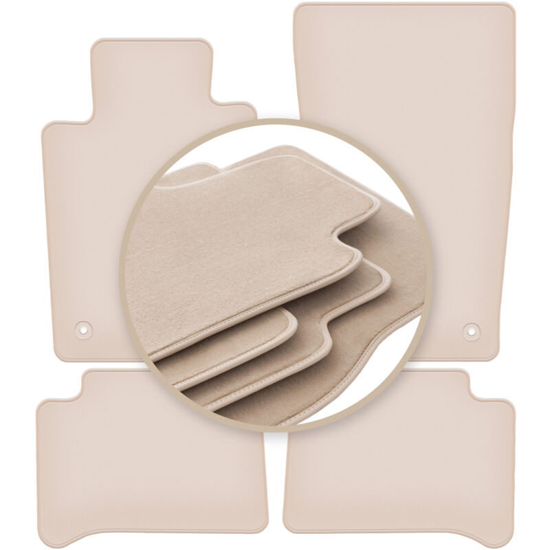 Tapis beiges PREMIUM pour : Mercedes E W211 berline, break 2002-2009