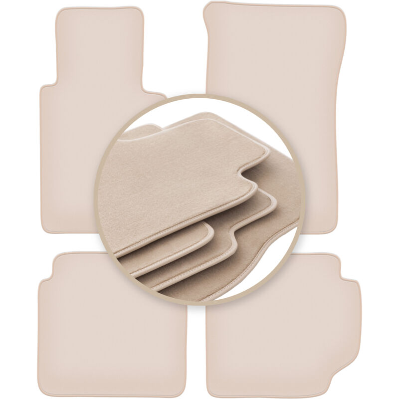 Tapis beiges PREMIUM pour : Mercedes W123 berline, break 1975-1986