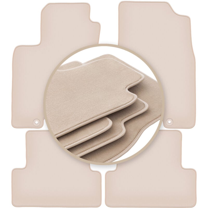 Tapis beiges PREMIUM pour : Nissan X-Trail II T31 SUV 2007-2014